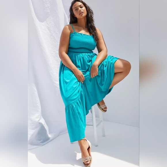 ANTHROPOLOGIE Daily Practice Smocked Maxi Dress - Size XL - Picture 4 of 17